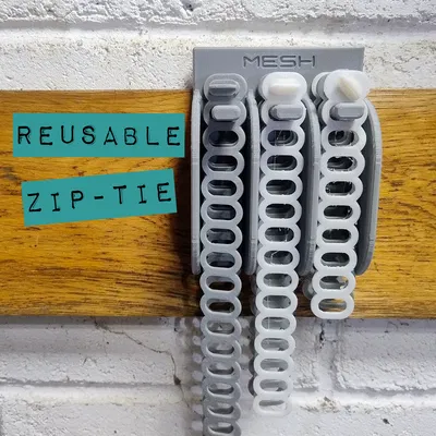 Dây rút (zip-tie/cable tie) tái sử dụng kèm ngàm gắn french cleat