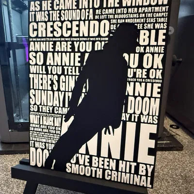 Smooth Criminal – Michael Jackson Lyric HueForge