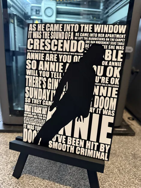 Smooth Criminal – Michael Jackson Lyric HueForge - Image 2