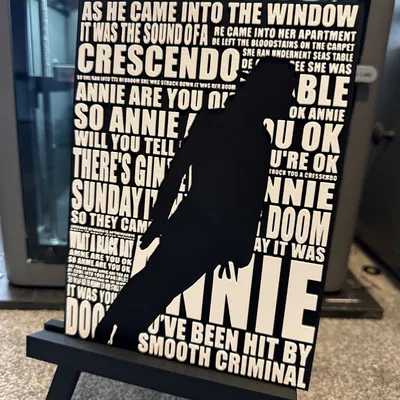 Smooth Criminal – Michael Jackson Lyric HueForge