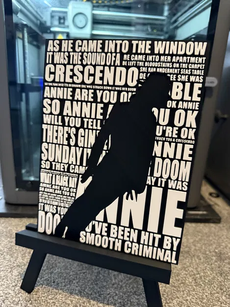 Smooth Criminal – Michael Jackson Lyric HueForge - Image 3