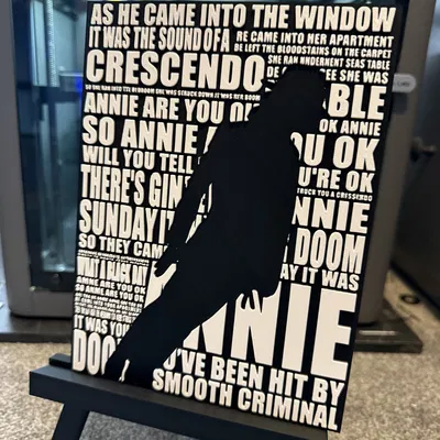 Smooth Criminal – Michael Jackson Lyric HueForge