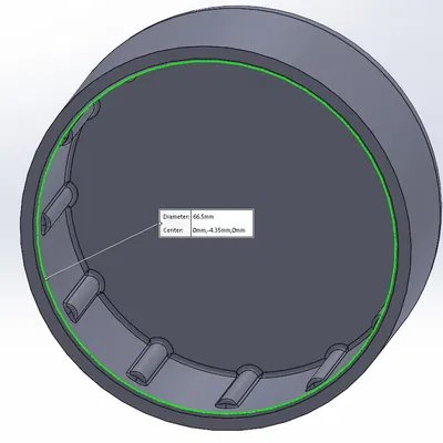 Tay Nạy Lọc Dầu 66mm 12 Rãnh In 3D