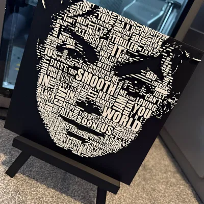 Michael Jackson Typo Portrait Legacy HueForge