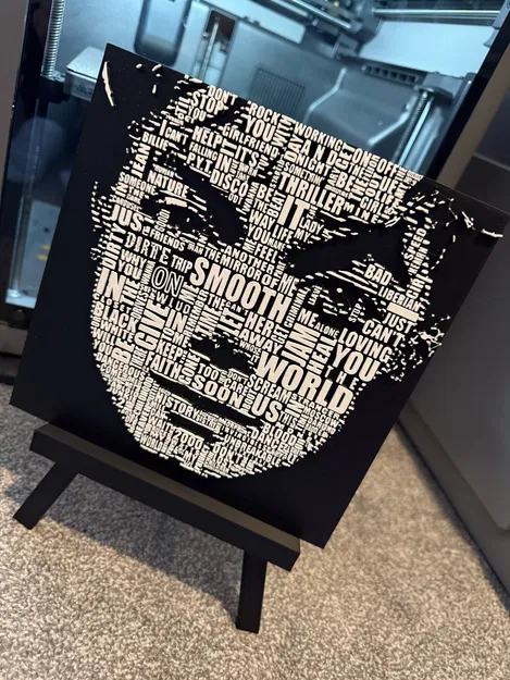 Michael Jackson Typo Portrait Legacy HueForge - Image 2