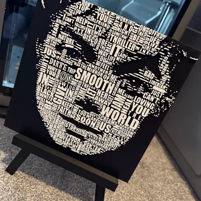 Michael Jackson Typo Portrait Legacy HueForge