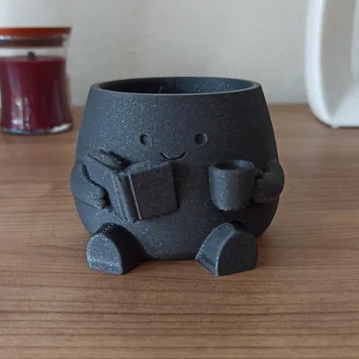 Chậu Trồng Cây Cozy Reader ♡ – Decor Dễ Thương Cho Người Mê Sách