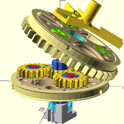 OpenSCAD: Hộp số hành tinh cho fischertechnik (v25)