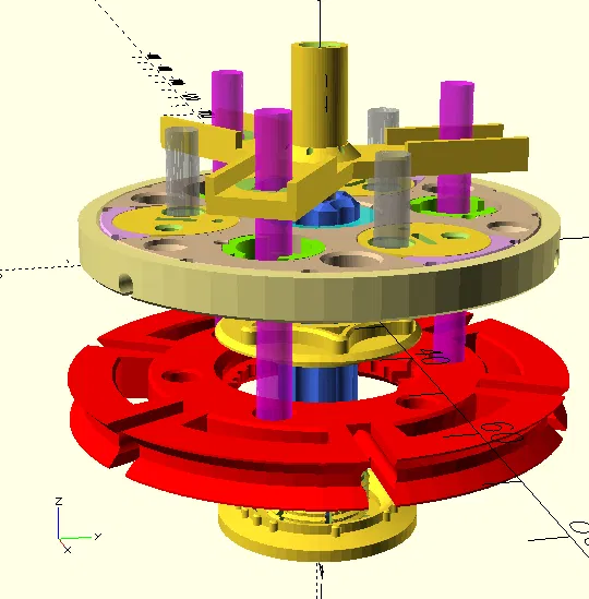 OpenSCAD: Hộp số hành tinh cho fischertechnik (v25) - Image 3