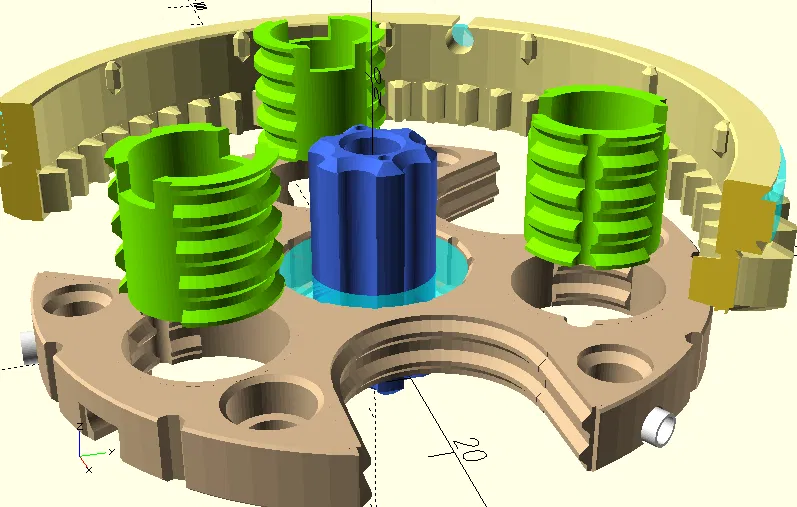 OpenSCAD: Hộp số hành tinh cho fischertechnik (v25) - Image 5