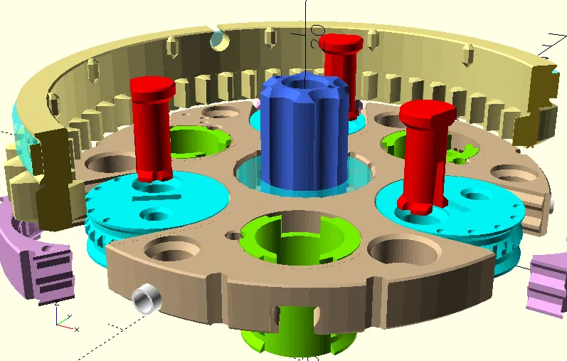 OpenSCAD: Hộp số hành tinh cho fischertechnik (v25) - Image 6