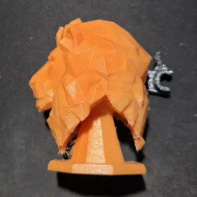 Tượng bán thân sư tử Low-Poly (Geometric Lion)