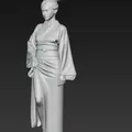 Tượng Cô Gái Sexy Mặc Kimono Duyên Dáng - Mô Hình In 3D Nghệ Thuật - Thumbnail 2