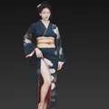 Tượng Cô Gái Sexy Mặc Kimono Duyên Dáng - Mô Hình In 3D Nghệ Thuật - Thumbnail 4