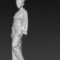 Mô Hình 3D Cô Gái Mặc Kimono Xinh Đẹp - STL Ready - Thumbnail 3
