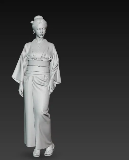 Mô Hình 3D Cô Gái Mặc Kimono Xinh Đẹp - STL Ready - Image 4