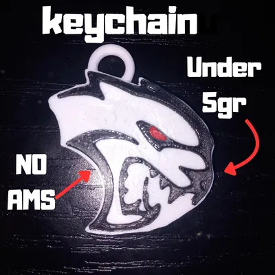 Móc Khóa Logo Dodge SRT - In 3D Nhanh, Tiết Kiệm Vật Liệu