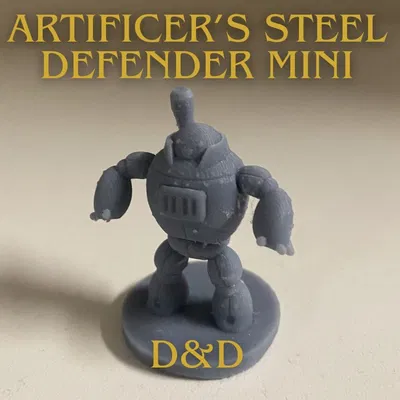 Steel Defender của Artificer / Minifig Warforged D&D