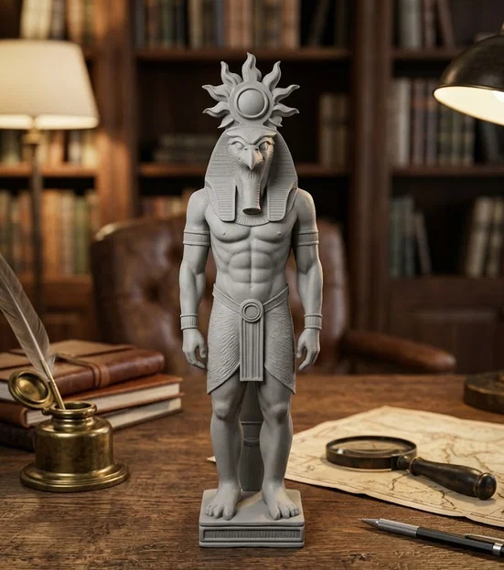 Tượng Thần Ra Ai Cập Cổ Đại - Tượng Thần Mặt Trời 3D - Image 1