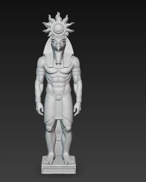 Tượng Thần Ra Ai Cập Cổ Đại - Tượng Thần Mặt Trời 3D - Image 3