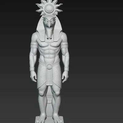 Tượng Thần Ra Ai Cập Cổ Đại - Tượng Thần Mặt Trời 3D