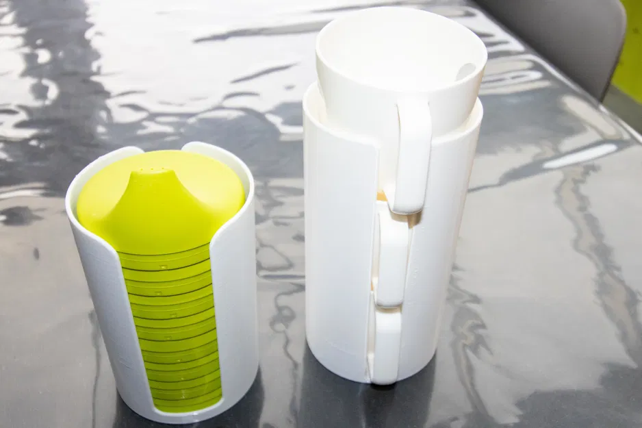 Giá đỡ ly Ikea BÖRJA 3D - Giữ ly và nắp gọn gàng - Image 1