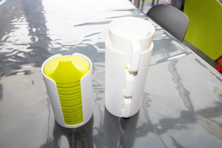 Giá đỡ ly Ikea BÖRJA 3D - Giữ ly và nắp gọn gàng - Image 7