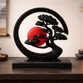 Tượng Cây Thiền Phong Cách Nhật Với Mặt Trời Đỏ - Thumbnail 1