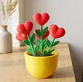 Tượng Chậu Hoa Trái Tim Nở Rộ (Heart Bloom Pot Sculpture) - Thumbnail 1
