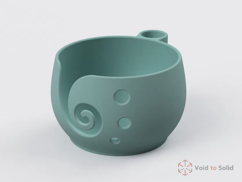 Yarn Bowl Có Khe Cắm Kéo/Kim Đan | Bề Mặt Trơn (Smooth) - Image 1