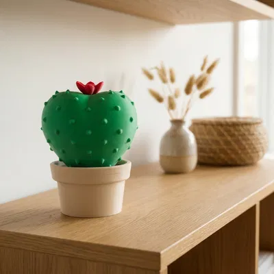 Decor Kệ Hình Xương Rồng Tròn (Round Cactus Botanical Shelf Decor)
