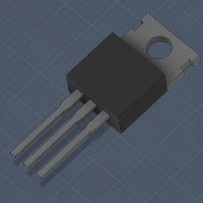 Mẫu 3D Transistor IRLZ44N - MOSFET Kênh N