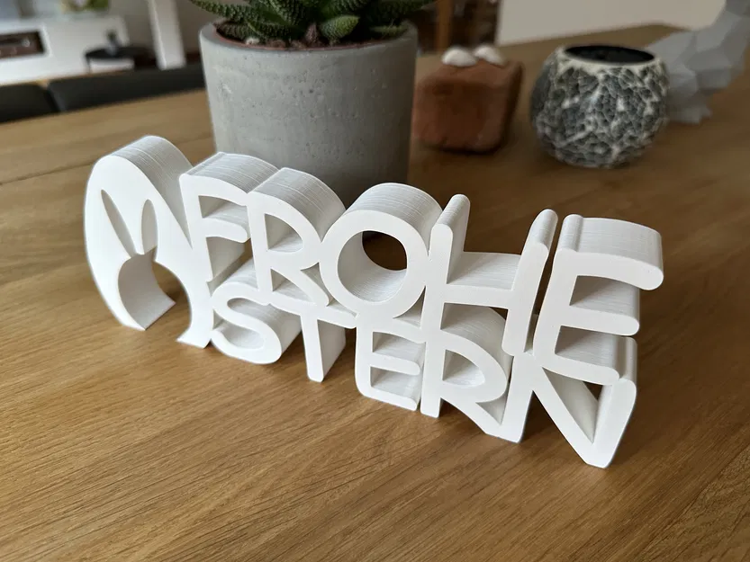 Mô Hình Chữ "Frohe Ostern" Trang Trí Lễ Phục Sinh 3D - Image 2