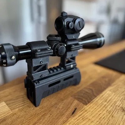 Bệ gắn scope Picatinny + raiser 20mm, có tùy chọn xếp chồng sight