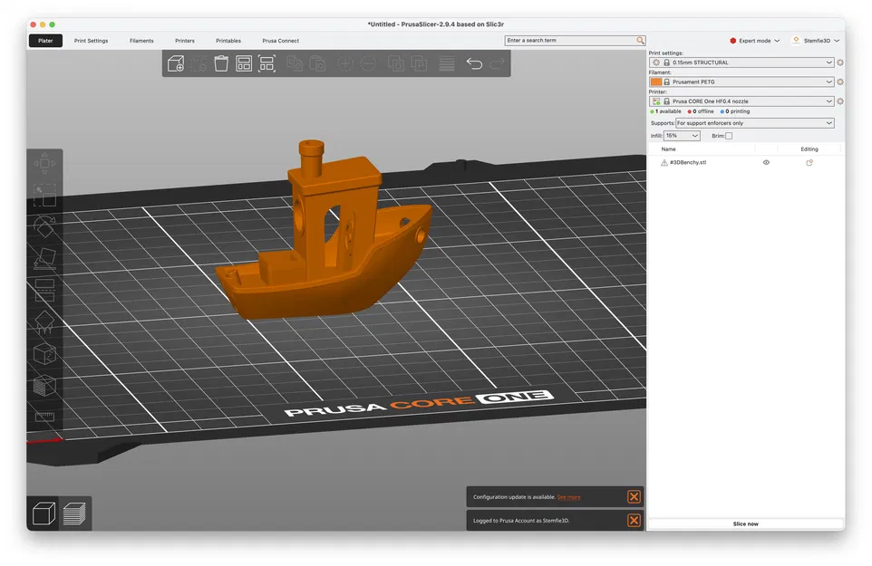 File CAD STEP Public Domain 3DBenchy gốc (CC0) - Image 3