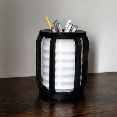 Đèn bàn kiêm ống đựng bút (Lamp pen holder)