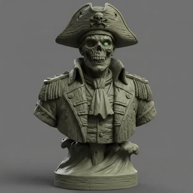 Tượng Cướp Biển Bất Tử 3D - Mô Hình Trang Trí Độc Đáo - Image 1