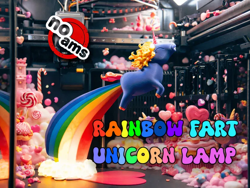 Đèn Kỳ Lân Xì Cầu Vồng (The Unicorn Rainbow Fart Lamp) - Image 1