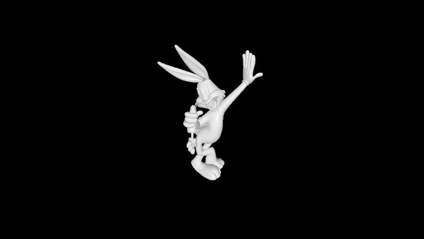 Mô hình 3D Bugs Bunny vui nhộn - Image 1