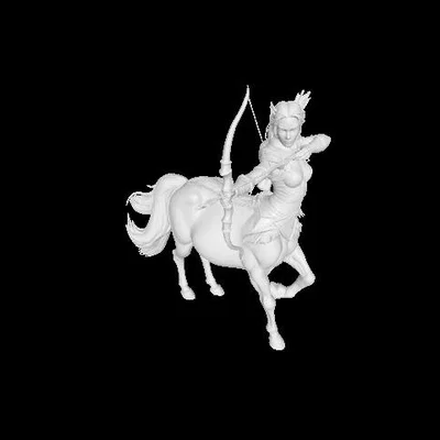 Mô Hình Nữ Nhân Mã Cầm Cung Fantasy 3D