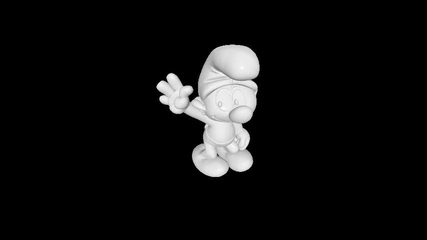 Mô Hình 3D Chú Lùn Smurf Vẫy Tay Đáng Yêu - Image 1