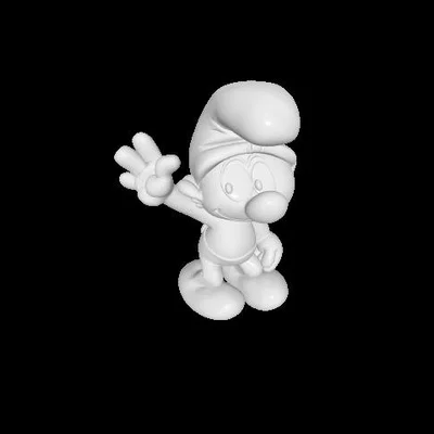 Mô Hình 3D Chú Lùn Smurf Vẫy Tay Đáng Yêu