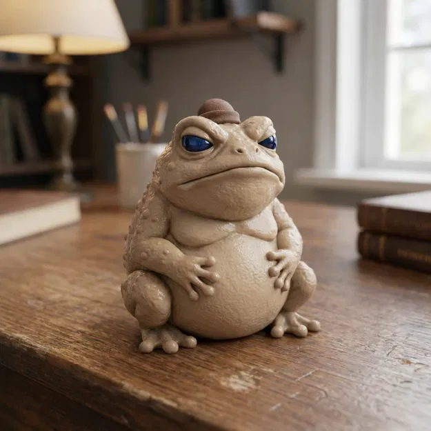 Mô Hình 3D Chú Cóc Mặt Khó Tính Độc Đáo - Image 1