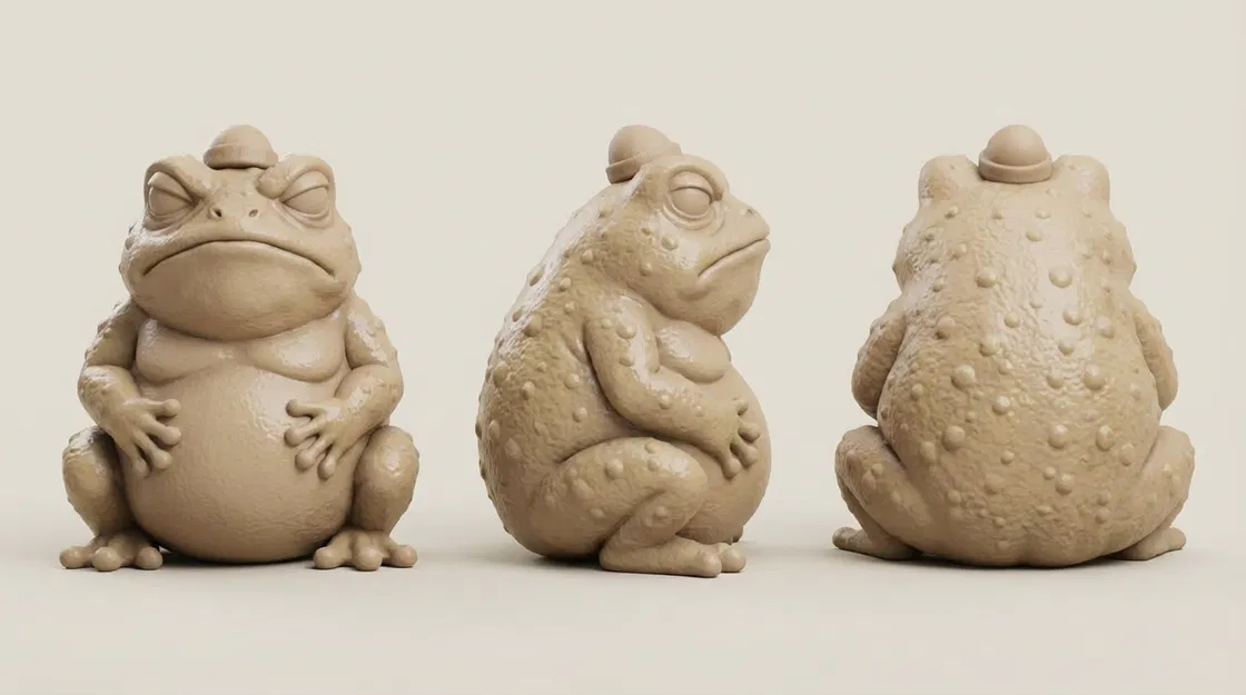 Mô Hình 3D Chú Cóc Mặt Khó Tính Độc Đáo - Image 2