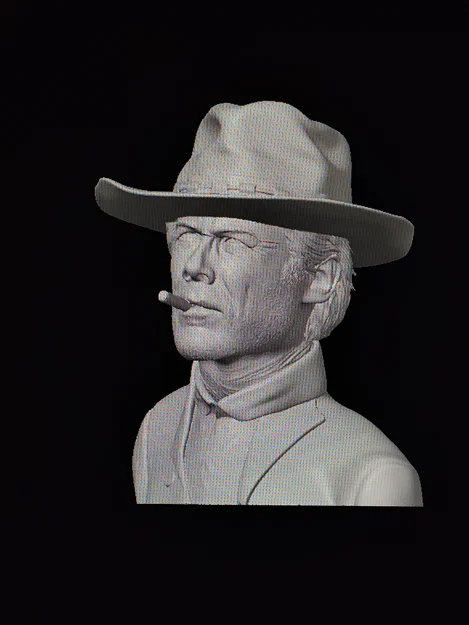 Tượng Clint Eastwood 3D - Tái hiện huyền thoại miền Tây - Image 1