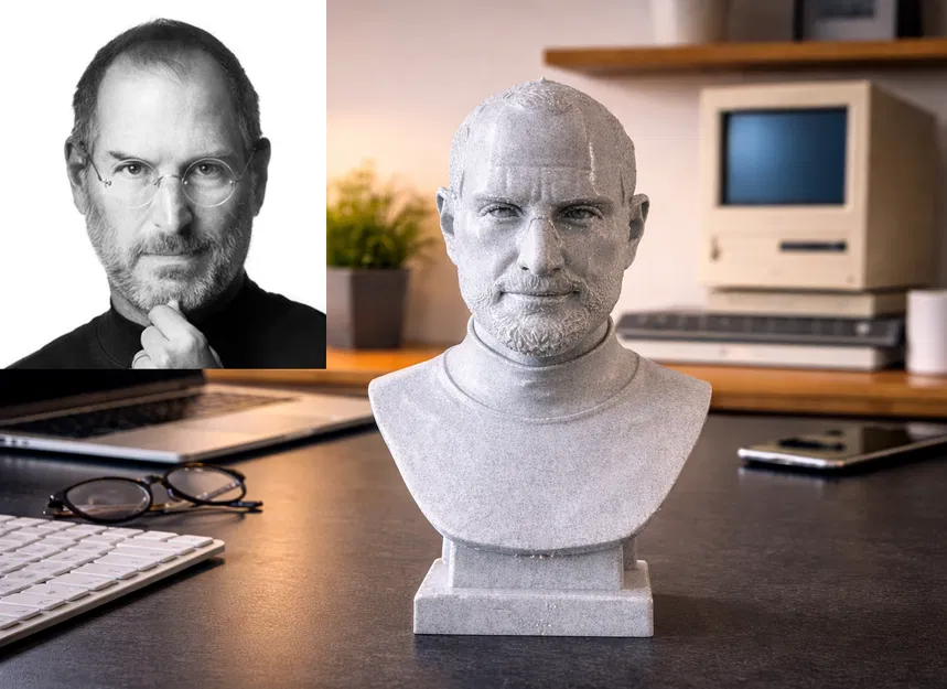 Steve (Steven Paul) Jobs - tượng bán thân (có hoặc không có kính) - Image 1