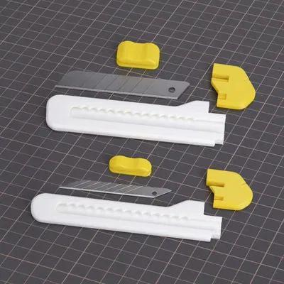 Dao rọc giấy snap-off (Snap-Off utility knife) in 3D