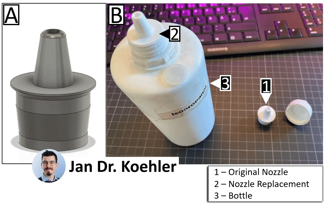 Đầu vòi thay thế cho chai dung dịch kính áp tròng - Image 1