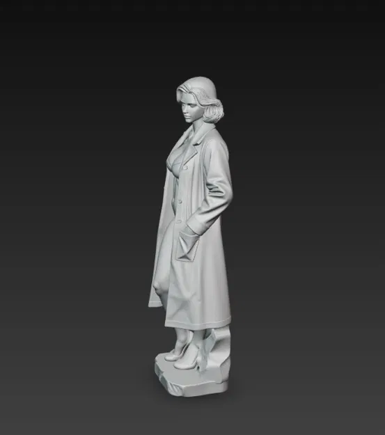 Tượng Cô Gái Sexy Mặc Áo Khoác Dài Đẹp Ấn Tượng - Image 2