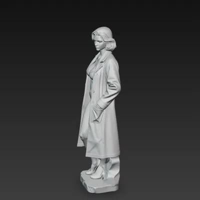 Tượng Cô Gái Sexy Mặc Áo Khoác Dài Đẹp Ấn Tượng